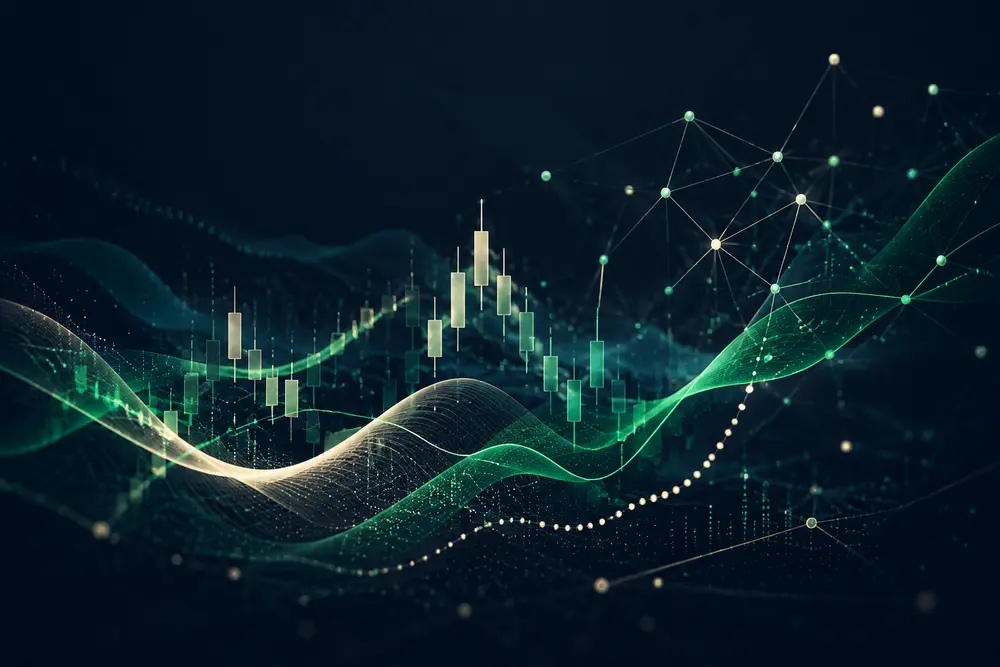 Illustration conceptuelle des outils d’analyse de la plateforme de trading Essor Invexaro